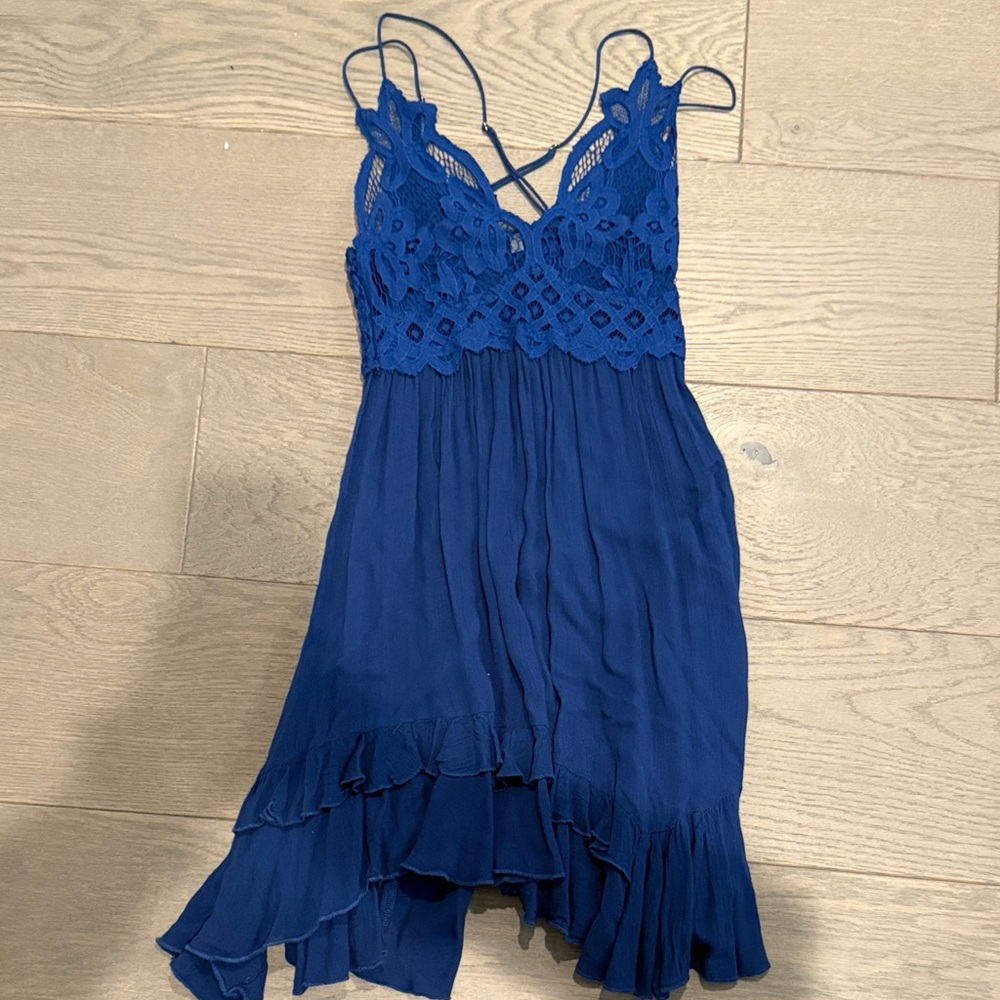 Free People Royal Blue High Low Dress